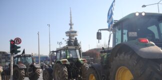 Θεσσαλονίκη: Αγρότες με τρακτέρ στο κέντρο. Κατευθύνονται στη ΔΕΘ για την Agrotica